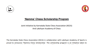 KSCA LAS Chess Scholarship - Karnataka State Chess Association