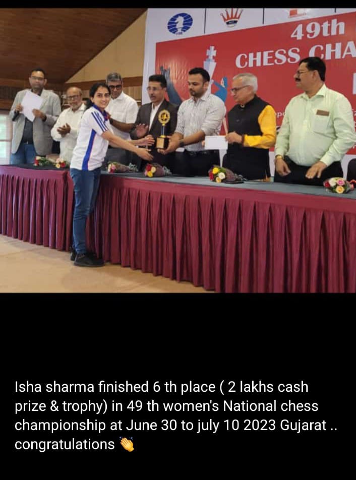 Isha Sharma - Karnataka State Chess Association