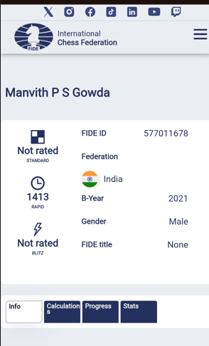 Manvith Rating 1 - Karnataka State Chess Association