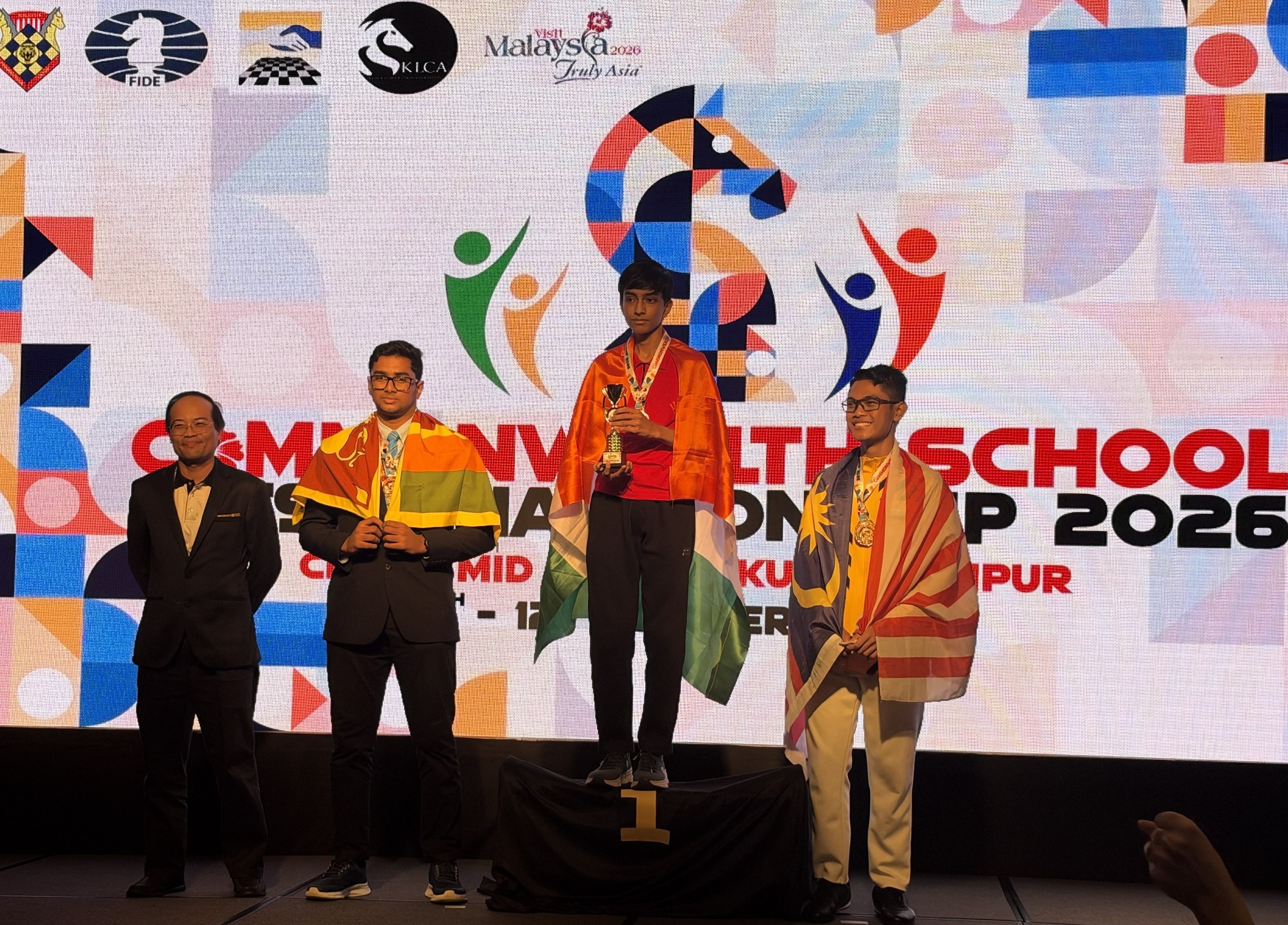 Mitul KH Clinches Triple Gold in Open Under-17 at Commonwealth Schools Chess Championship 2026 2 Commonwealth Schools 1 1 - Karnataka State Chess Association