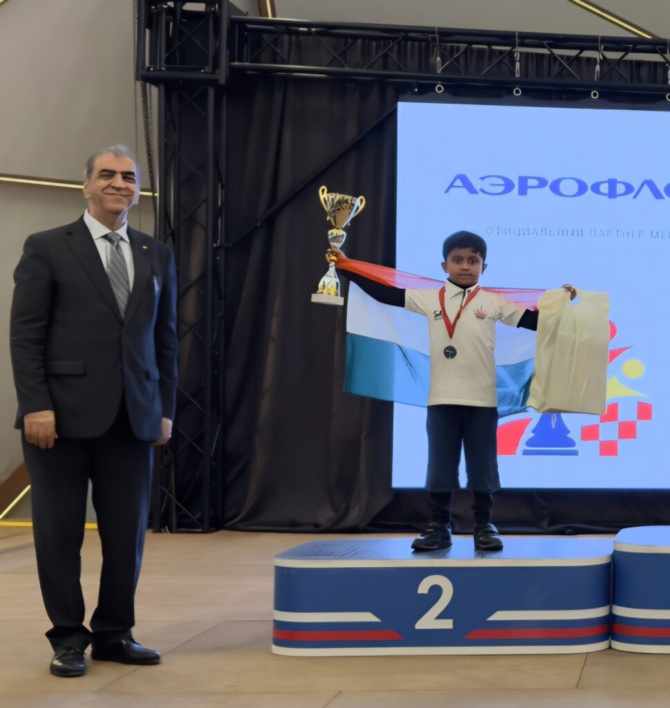 Nimalan winning silver in Rapid Championship - Karnataka State Chess Association